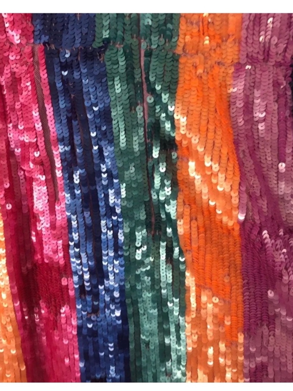 Show Me Your Mumu Kidman Mini Dress Neon Stripe Sequins Size Medium - Picture 9 of 9